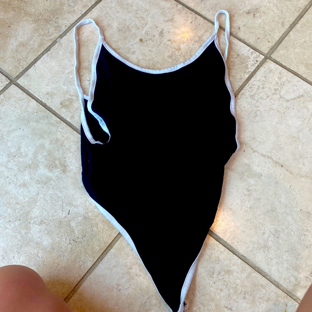 Black and white bodysuit